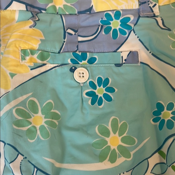 VINTAGE LILLY PULITZER Pants in Blue, teal and Yellow size 10 - Picture 9 of 9